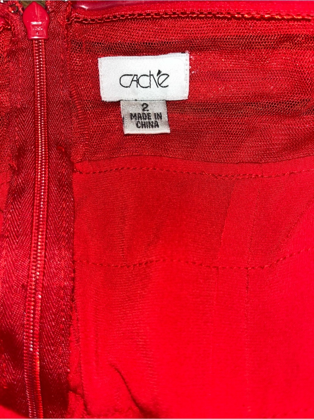 Cache Red Halter Neck Ruffled Cocktail Dress - Picture 5 of 6